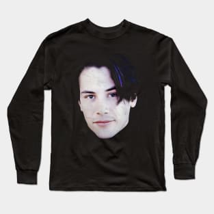 Keanu Reeves -- Retro 90s Aesthetic Long Sleeve T-Shirt